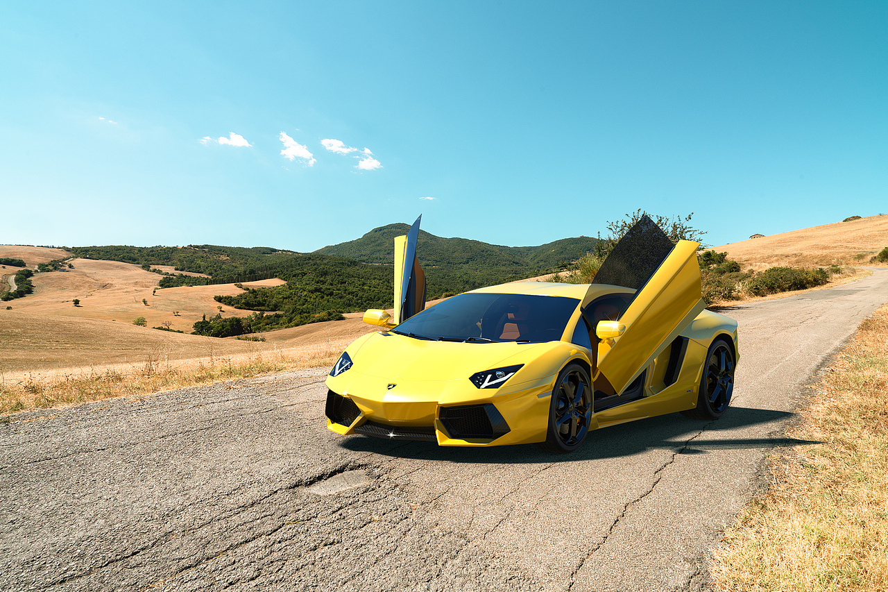 汽车渲染-兰博基尼/Lamborghini Aventador LP700-4（图ZMjk1MTgzMjYw） - 机械/交通 - 站酷设计师雨桦原创素材 - 站酷ZCOOL