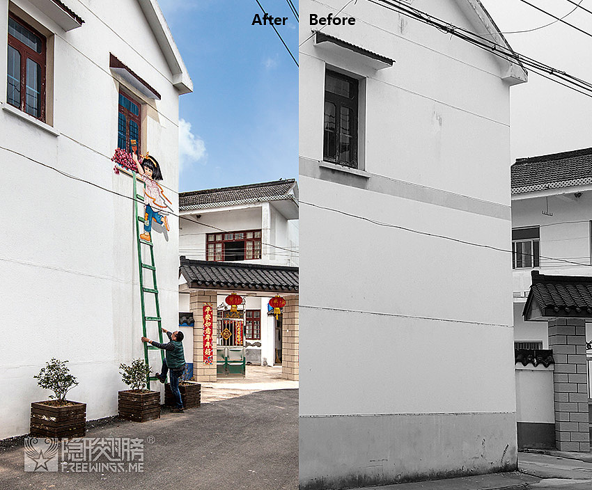 ▲ 这有了画之后的墙壁,是不是生动了许多呀~