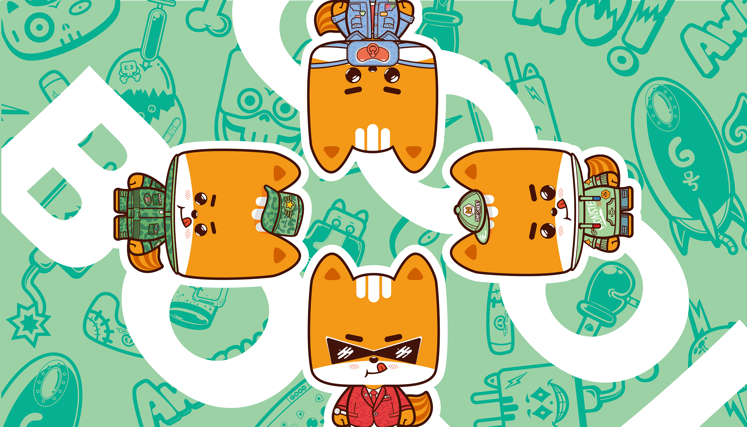 小松鼠形象设计及延展|插画|插画习作|郭超旗 - 原创作品 - 站酷