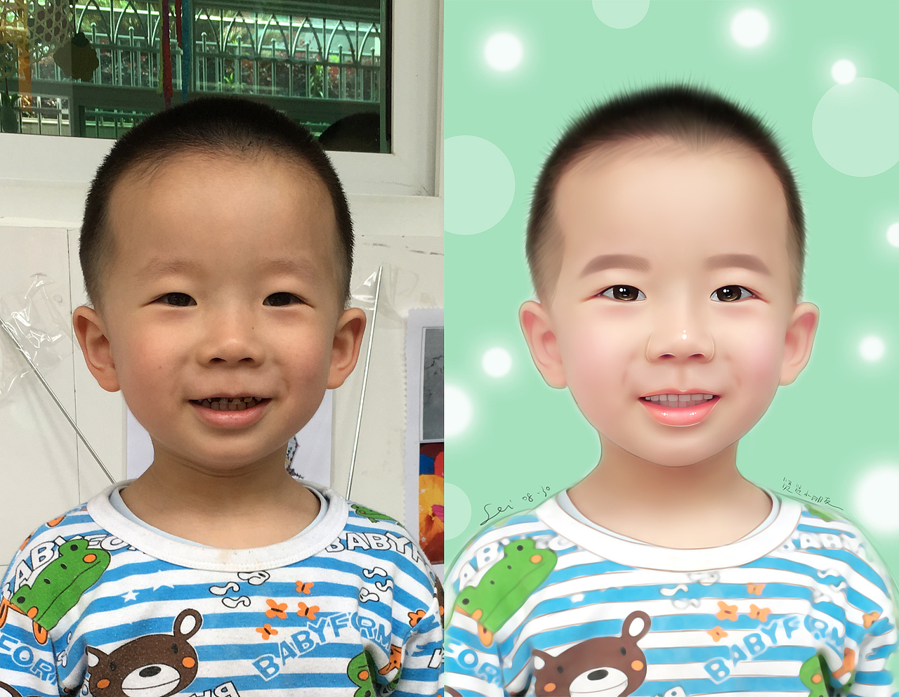 偶尔画，都是朋友的照片（图ZNTc0ODY5Mjg=） - 创作习作 - 站酷设计师LLLEI_原创素材 - 站酷ZCOOL