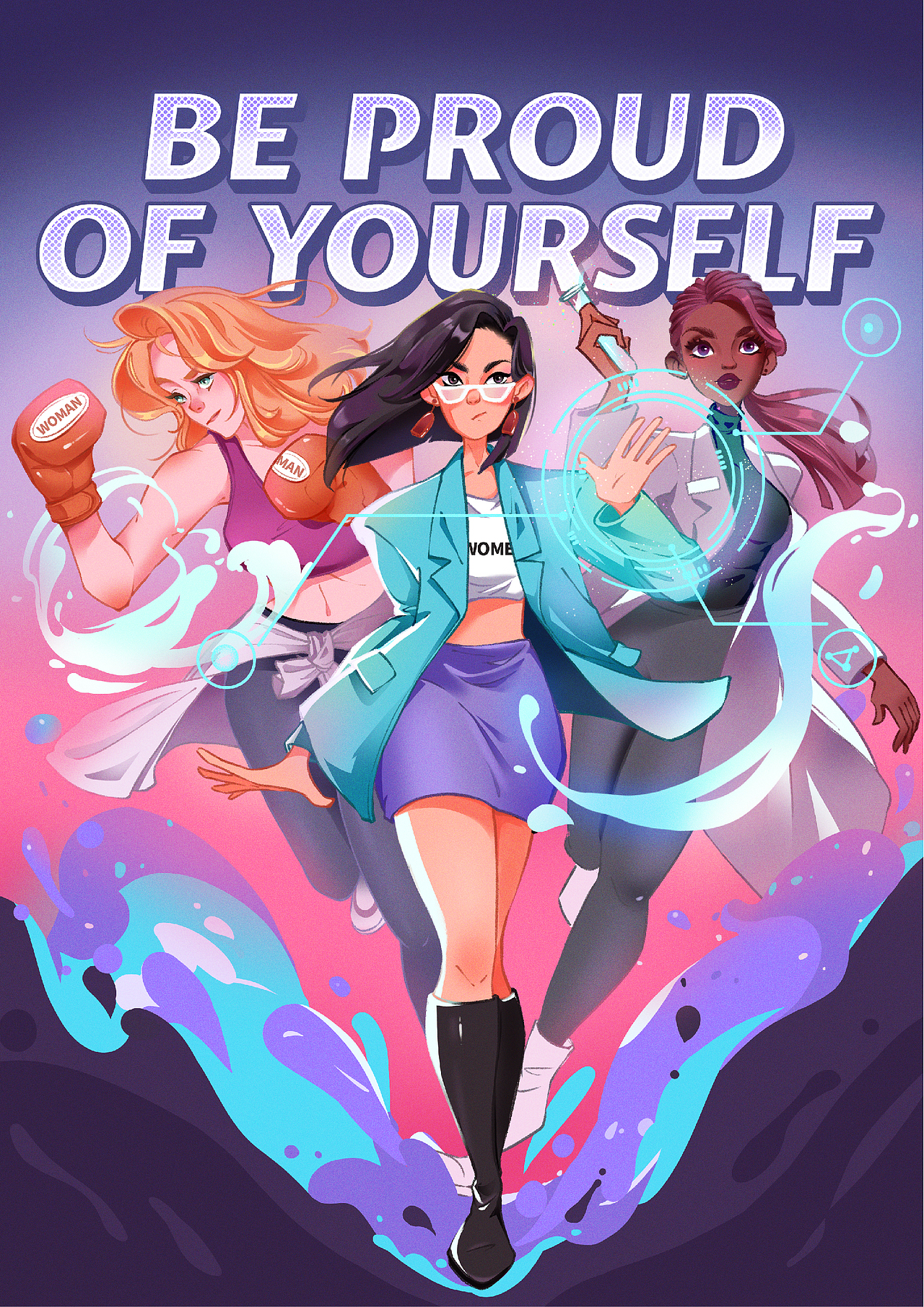 Super Woman女性的力量 / 海报设计（图ZMjQ1NzM2Mzk2） - 商业插画 - 站酷设计师反骨视觉创意原创素材 - 站酷ZCOOL