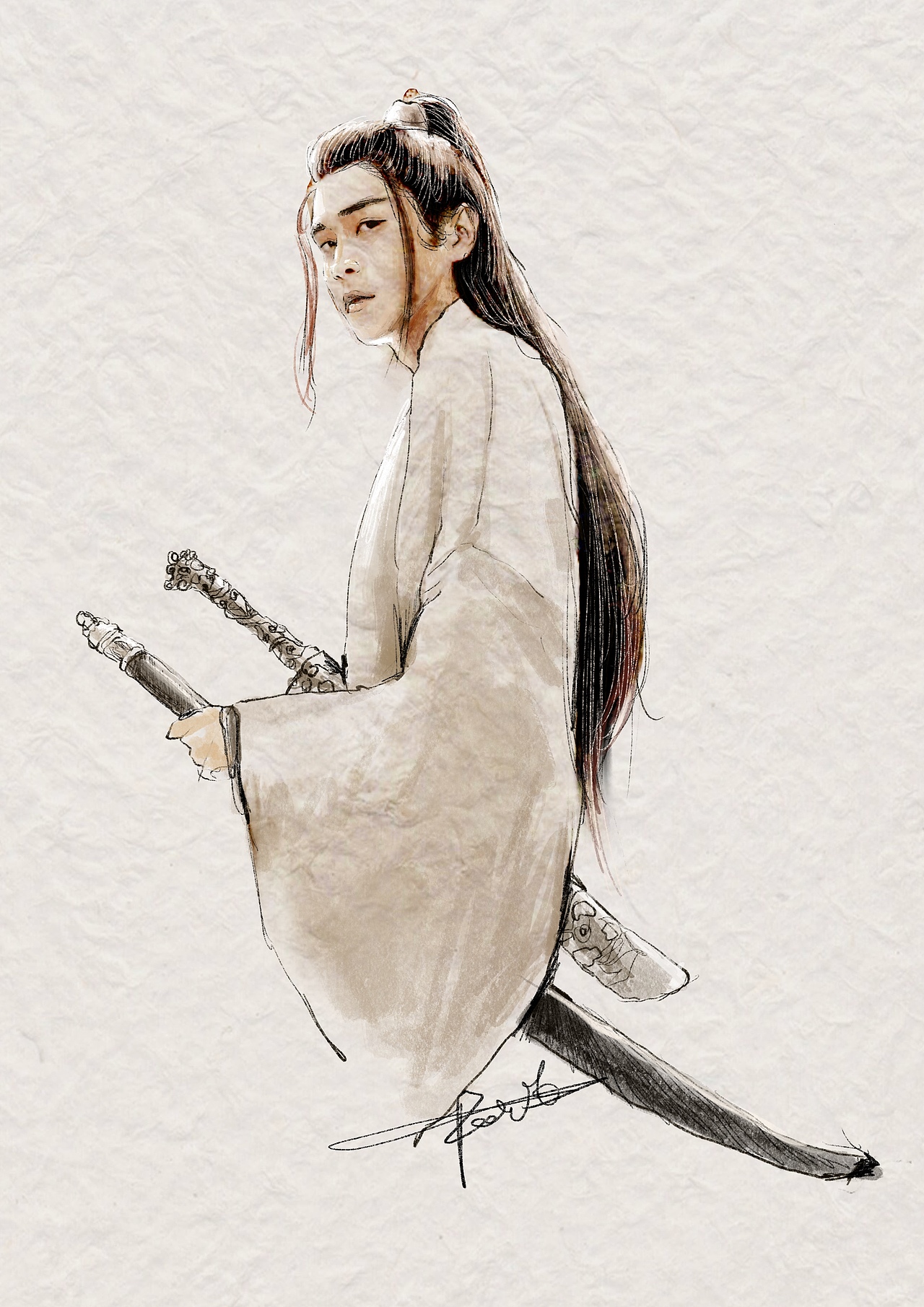 手绘 张若昀 徐凤年 雪中悍刀行