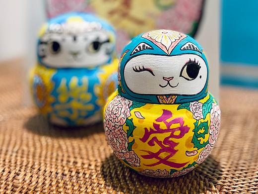 客户定制手涂玩偶《猫福神系列》
