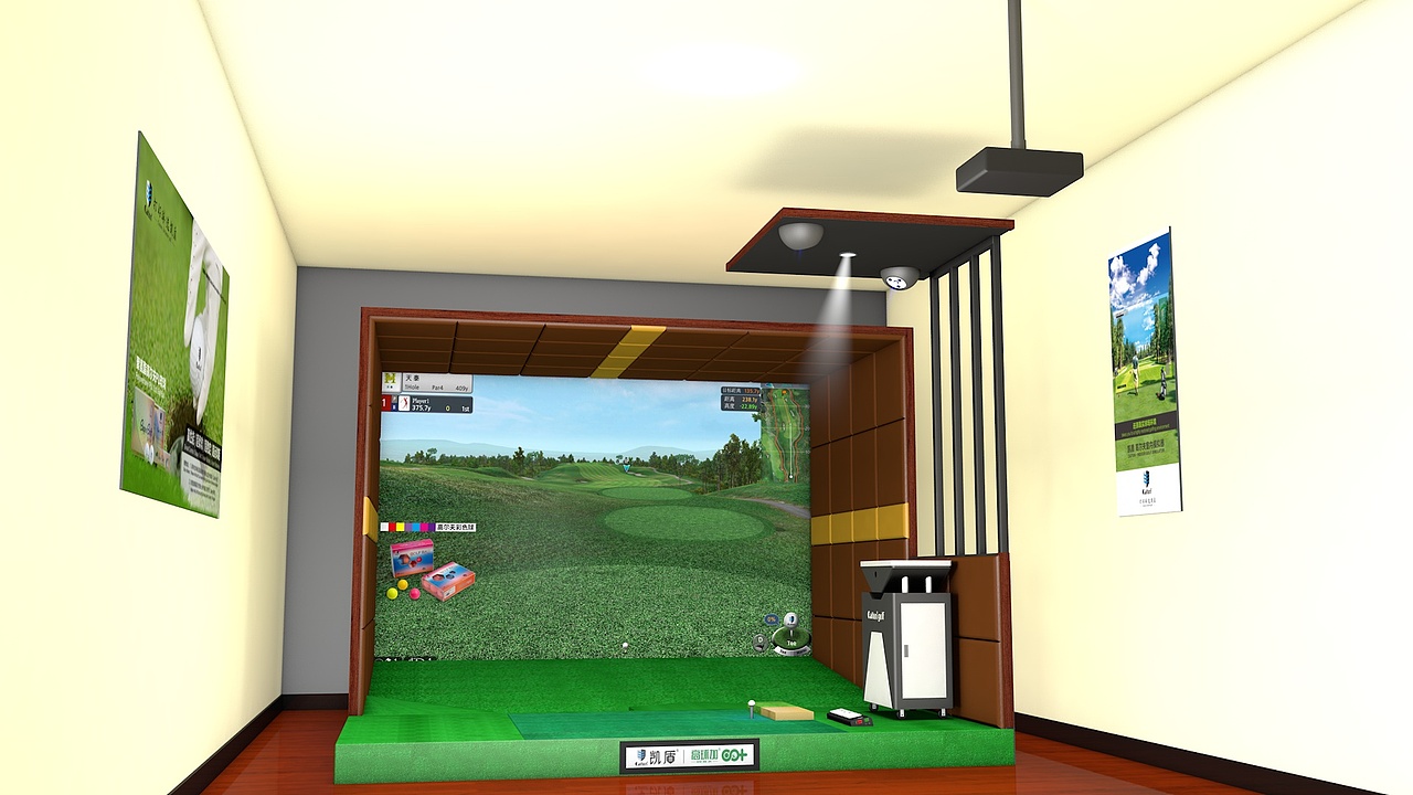 高尔夫数字模拟器场景图（图ZMTY3OTE3ODky） - 场景 - 站酷设计师V唐先生原创素材 - 站酷ZCOOL