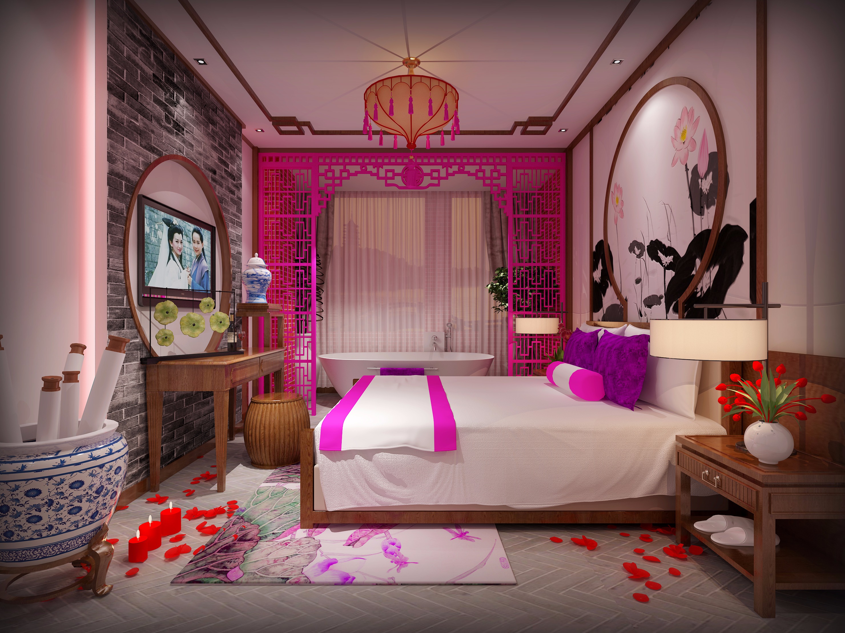 大美情侣主题酒店设计效果图|空间|室内设计|非设计工作室 - 原创作品 - 站酷 (ZCOOL)