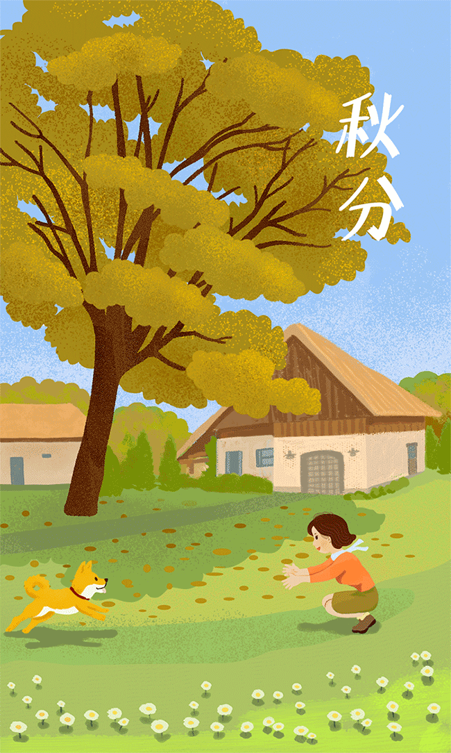 启动页插画秋分