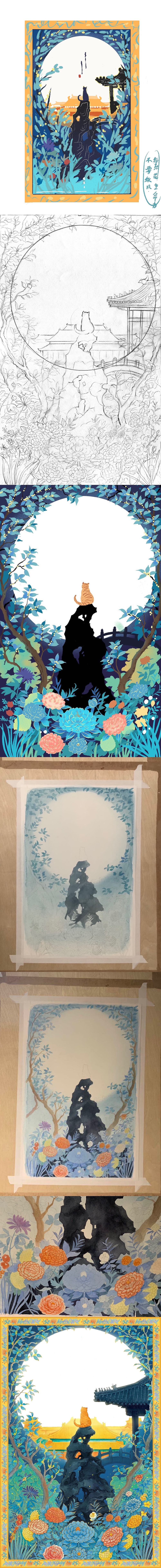 故宫博物院“故宫中国节”系列海报一(图ZMTk2MzY3NDE2) - 商业插画 - 站酷设计师李星明原创素材 - 站酷ZCOOL