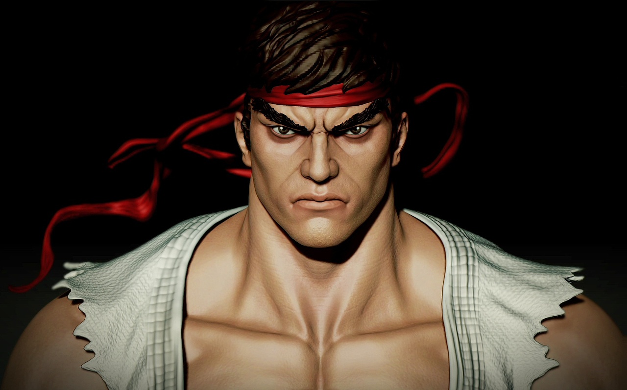 角色建模练习作品——街头霸王!