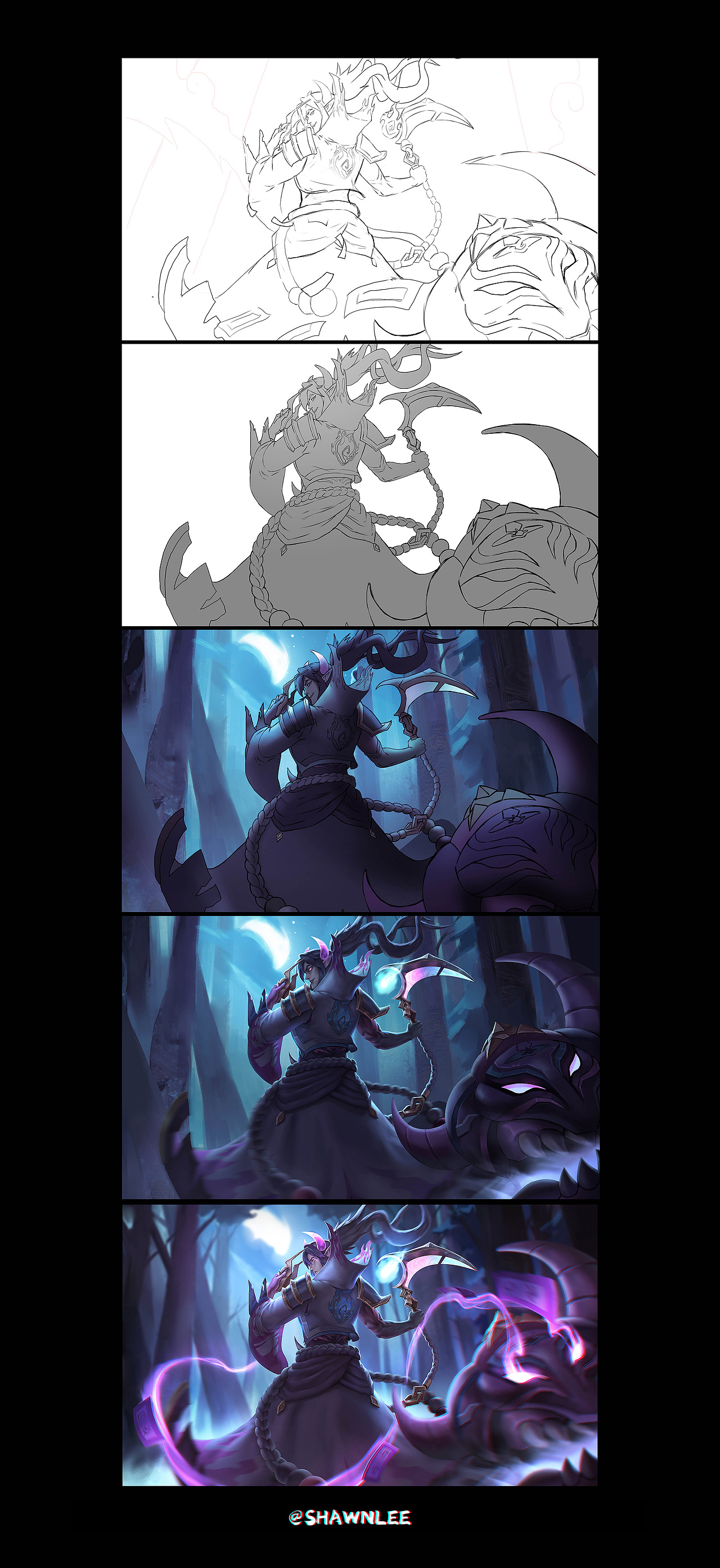 【英雄联盟】绽灵节锤石皮肤同人插画