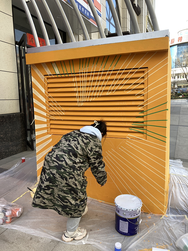 刘海乐设计施工的风井箱彩绘