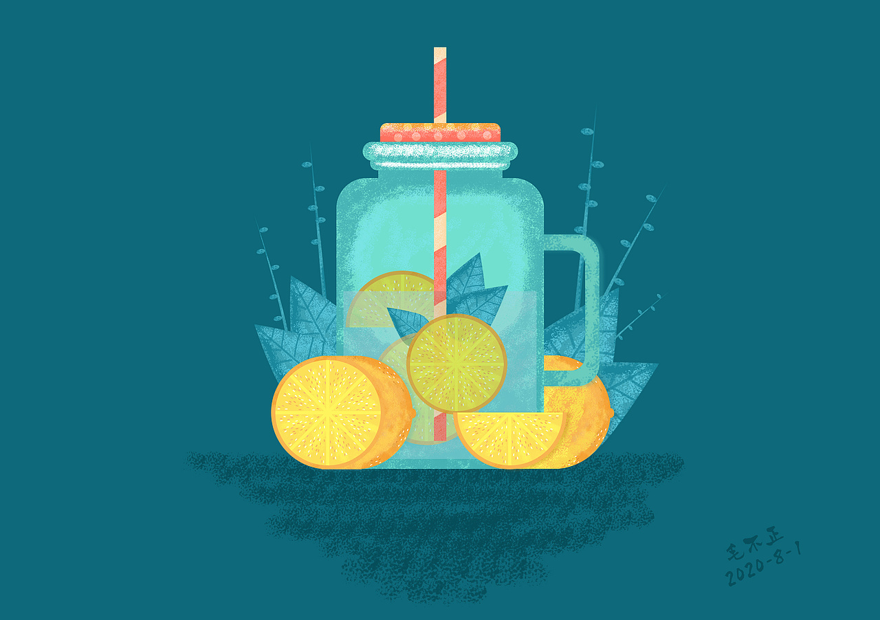 PS鼠绘《柠檬水》