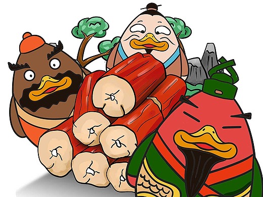 鸭脖卤味卡通形象