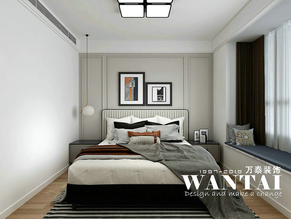 泰安万泰装饰万岳华府140m²现代风格装修效果图—孙旭