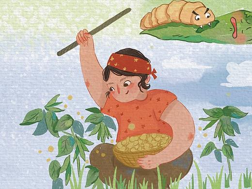 《一粒種子》兒童插畫(huà)（個(gè)人主頁(yè)-ZNTQ2Mzk2Mjg=） - 兒童插畫(huà) - 站酷設(shè)計(jì)師路嚕嚕lu原創(chuàng)素材 - 站酷ZCOOL