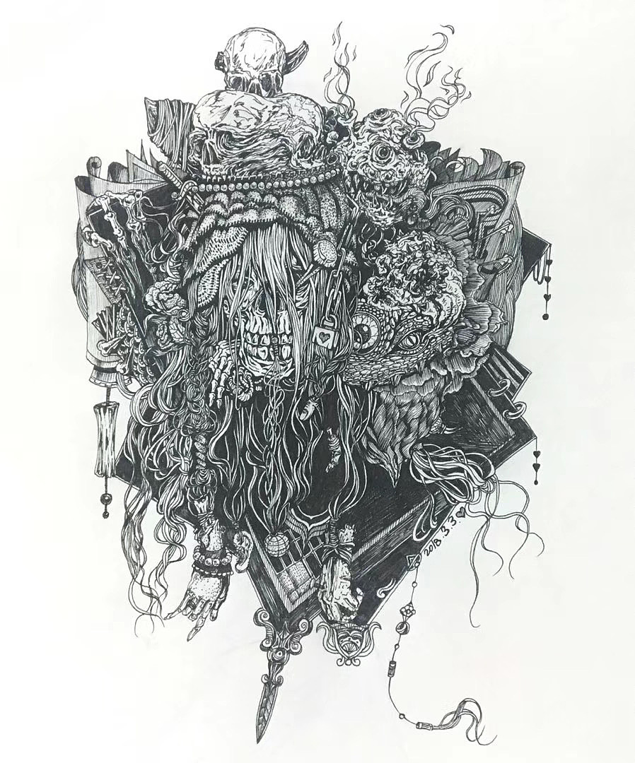 沉沦（图ZMTk2MjI3Mjk2） - 艺术插画 - 站酷设计师艺德立斯原创素材 - 站酷ZCOOL