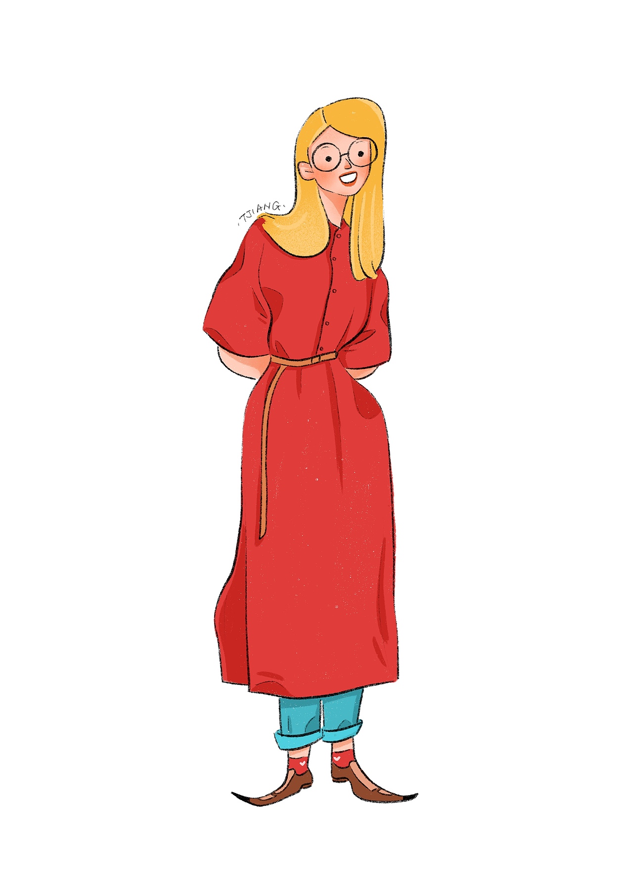 都市时尚女孩初秋搭配（图ZMTc3NDIzNTcy） - 新锐潮流插画 - 站酷设计师TJIANG原创素材 - 站酷ZCOOL