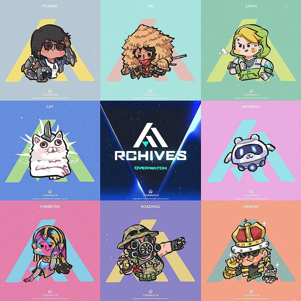 守望先锋20款活动头像（图ZMjM2MzQ1MDA0） - 艺术插画 - 站酷设计师MEITINGUAN原创素材 - 站酷ZCOOL