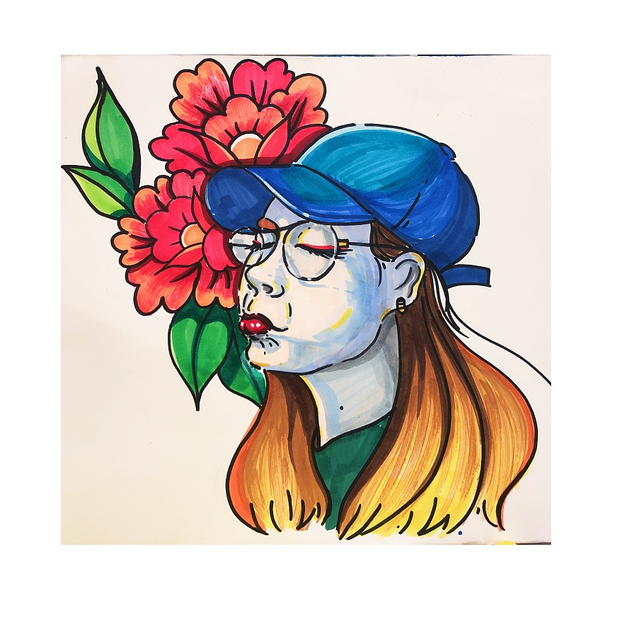 原创作品:马克笔肖像