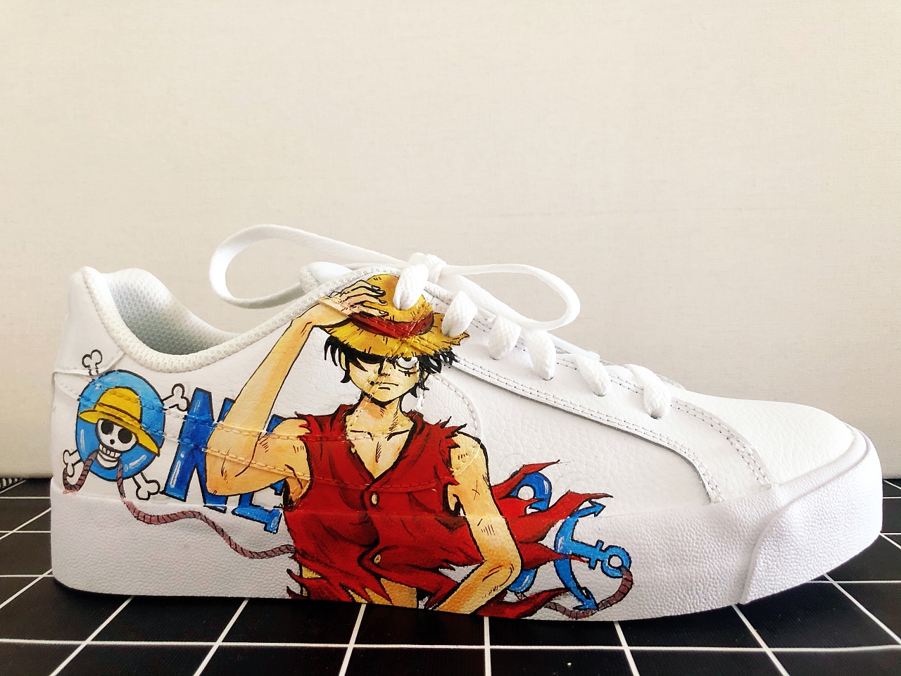 手绘滑板鞋 海贼