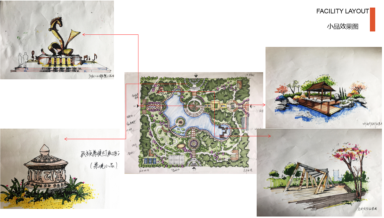 景观手绘（图ZMTY0NTYyMzMy） - 景观设计 - 站酷设计师侯西茹原创素材 - 站酷ZCOOL