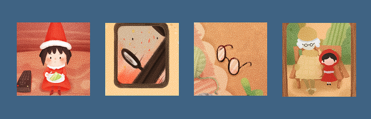 【“圣誕老人”】X【“小紅帽”】（圖ZMjM2ODY0NDY0） - 繪本 - 站酷設(shè)計(jì)師菜花妖妖原創(chuàng)素材 - 站酷ZCOOL