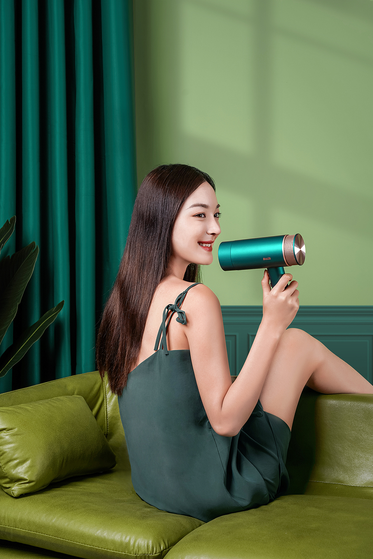 产品摄影/电吹风/吹风筒/绿色