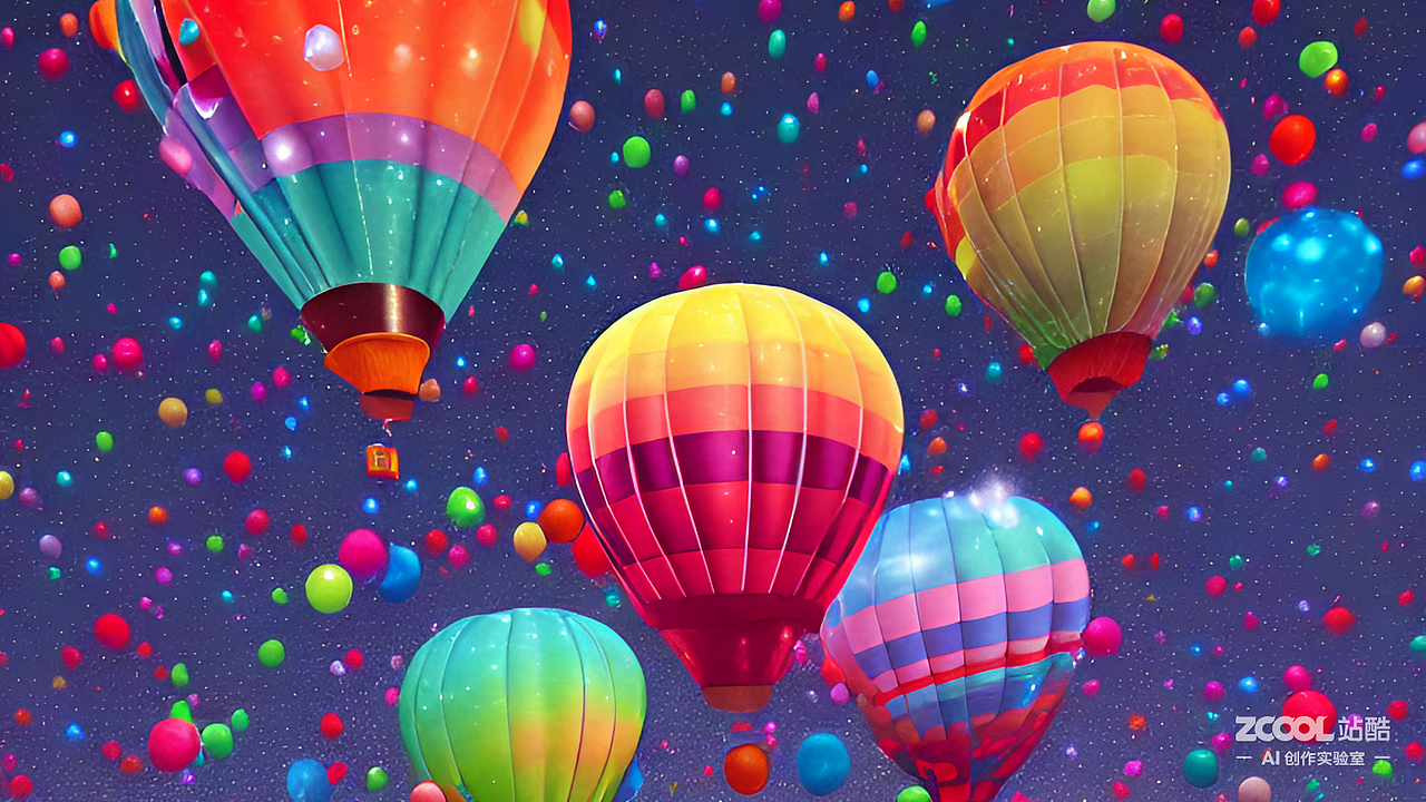 #AI创作实验室#【组图】五彩气球