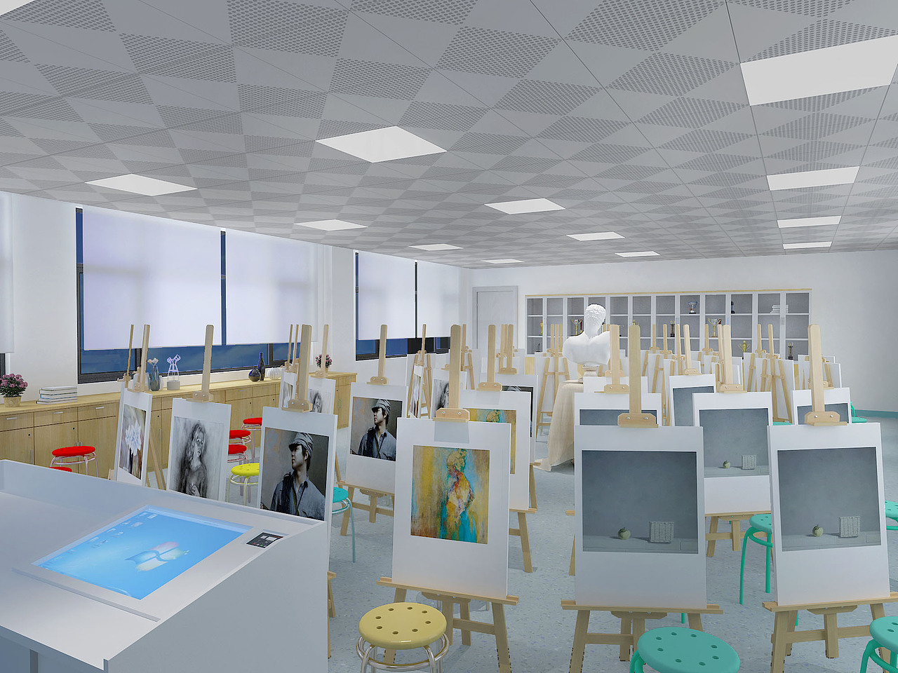 医院办公家具空间效果图（图ZMTk1MDc0ODg4） - 家装设计 - 站酷设计师大水杯JOR原创素材 - 站酷ZCOOL