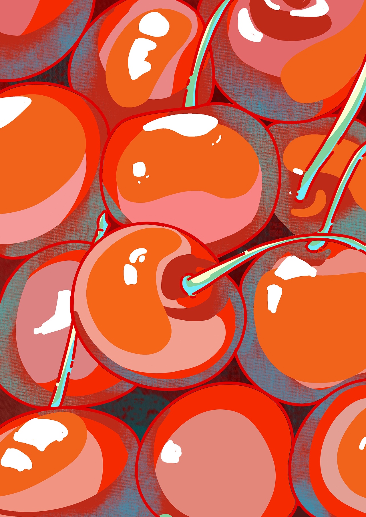 水果插画壁纸（图ZMjg0NjMzNTcy） - 创作习作 - 站酷设计师木子珑717原创素材 - 站酷ZCOOL