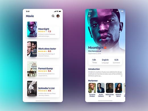 电影推荐App界面