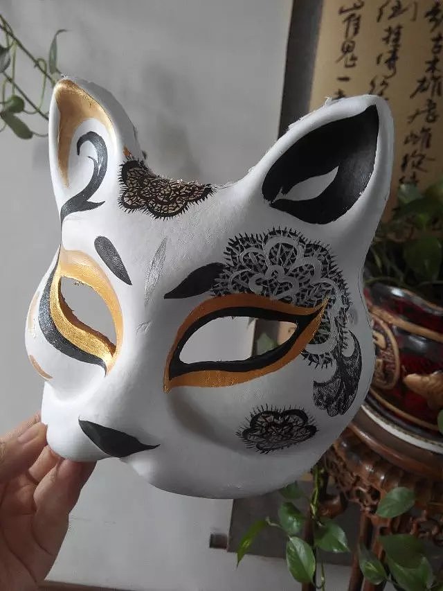 狐狸面具手绘