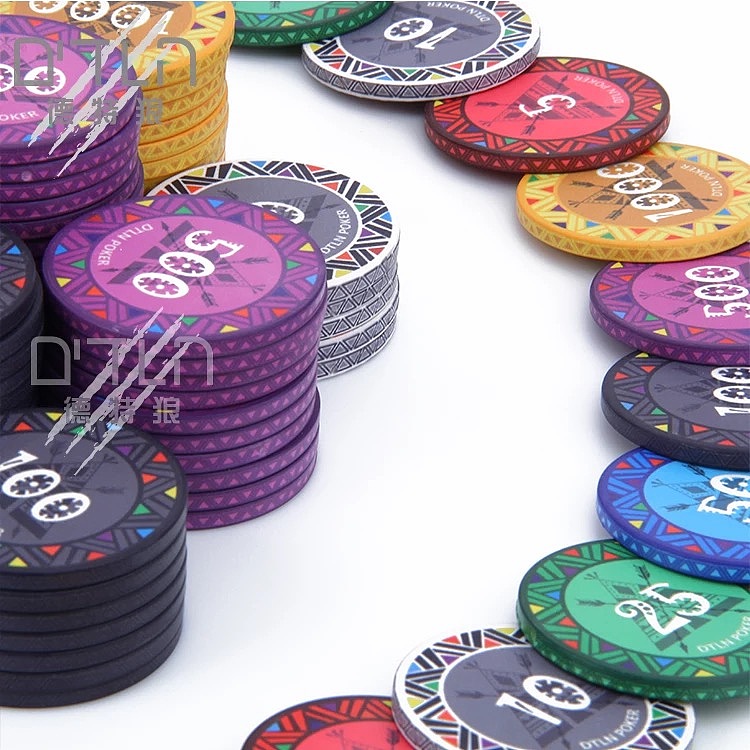 德特狼dtln独家定制设计土著系列陶瓷筹码