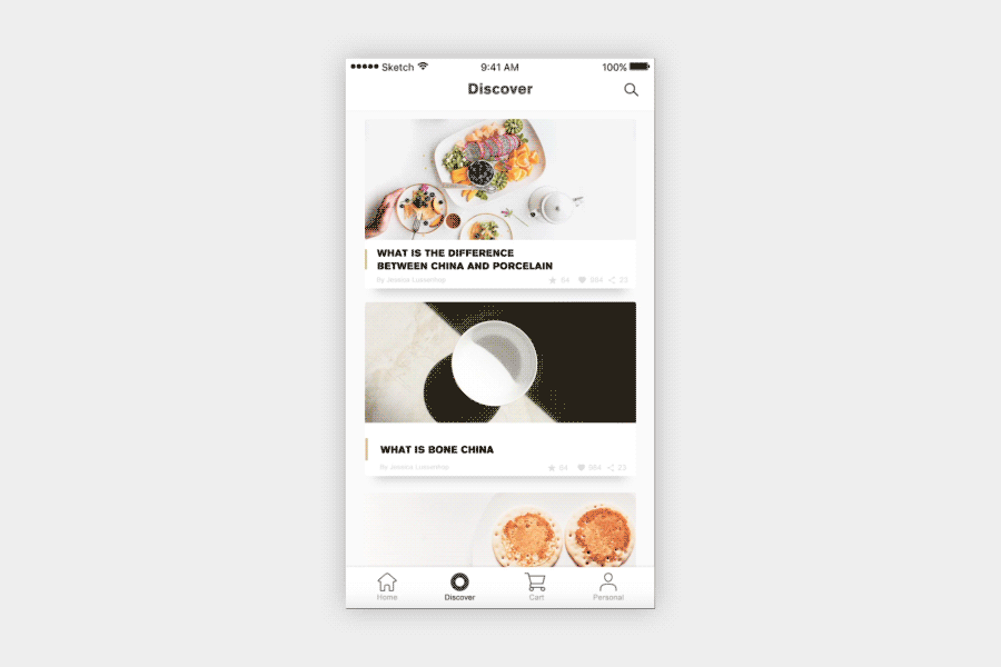 Porcelain | App Web Design（图ZNzUyOTUxNjg=） - APP界面 - 站酷设计师凯熙_Kaixi原创素材 - 站酷ZCOOL