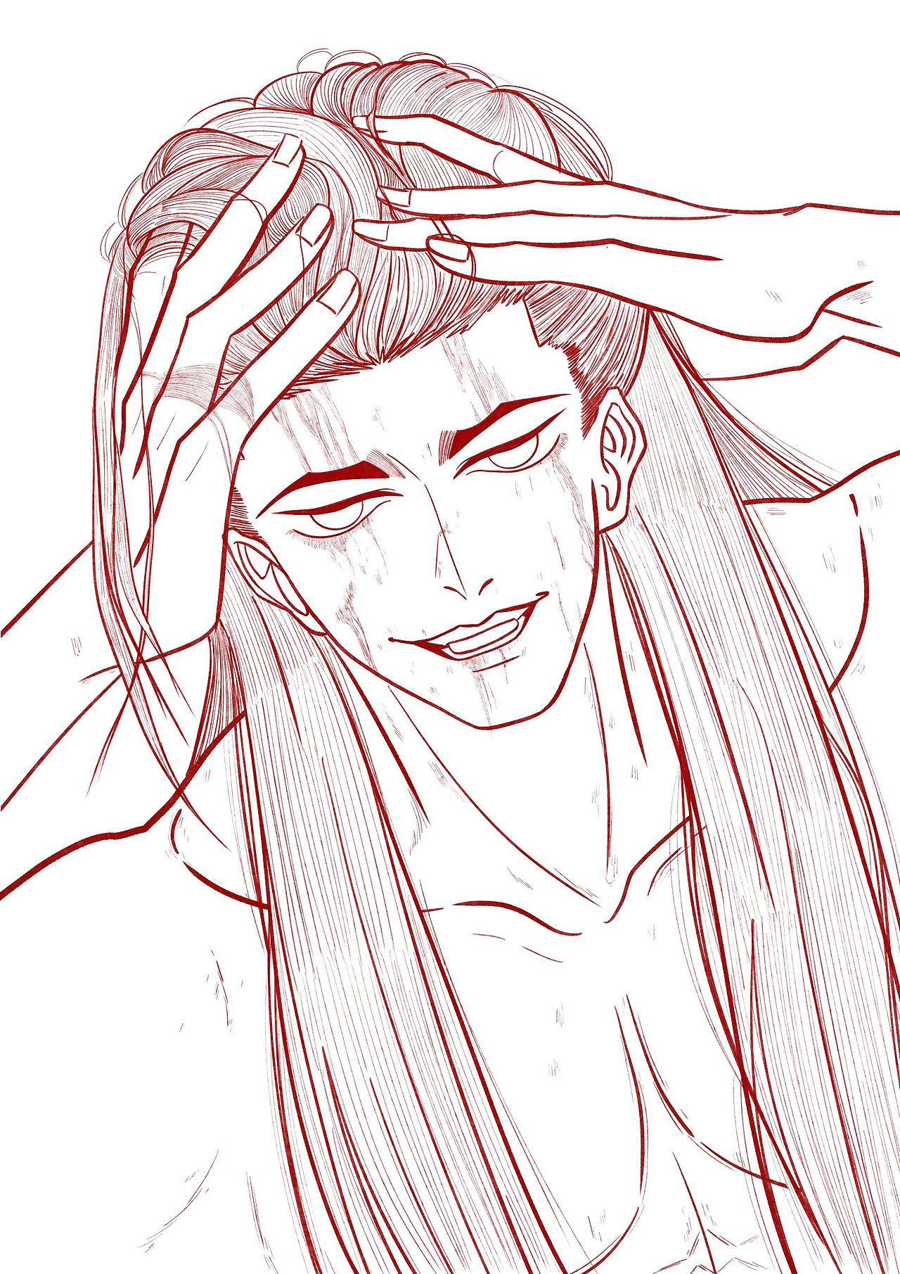 国漫“心动的声音”*疯批徐湫线稿图