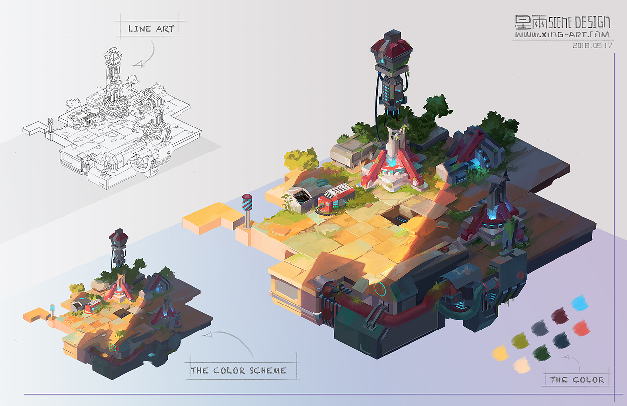 星雨场景班学员废旧遗迹入口设计作业选登（图ZMTI5MTczNzky） - 游戏原画 - 站酷设计师星雨CG艺术中心原创素材 - 站酷ZCOOL