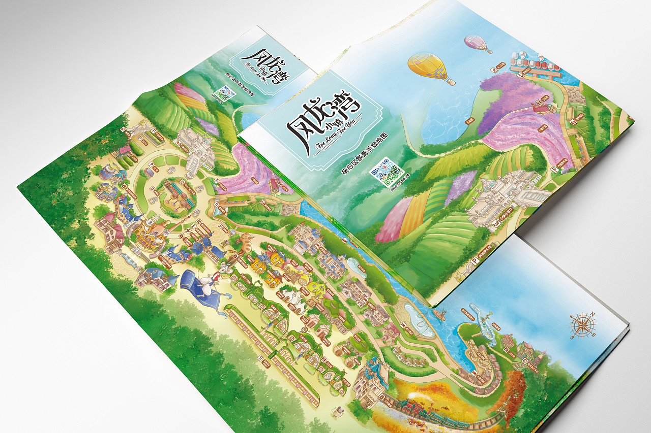 凤龙湾小镇手绘地图