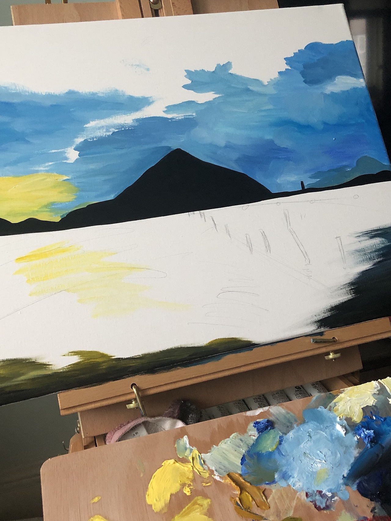 油畫(huà)《黃昏海邊》（圖ZMTU5NTk5NzQ4） - 繪畫(huà) - 站酷設(shè)計(jì)師花無(wú)才原創(chuàng)素材 - 站酷ZCOOL