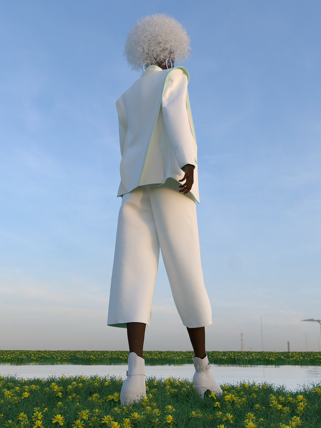 《DISTANCE》c4d，oc渲染器出图/CLO布料解算。（图ZMzExOTYyMDc2） - 其他服装 - 站酷设计师李想CLO3D原创素材 - 站酷ZCOOL