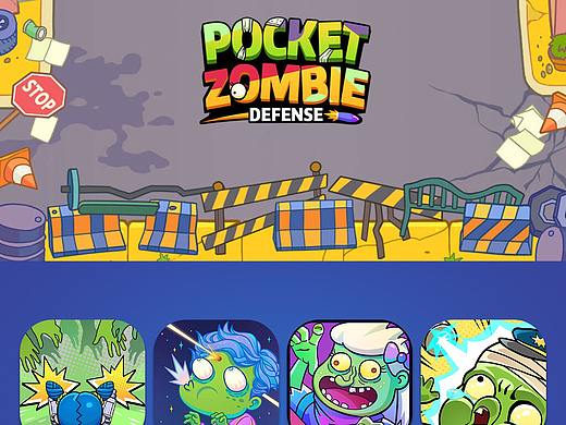 僵尸小游戏界面设计 POCKET ZOMBIE DEFENSE GAME