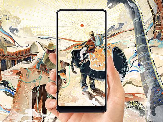 小米MIX2全面屏_梦游敦煌