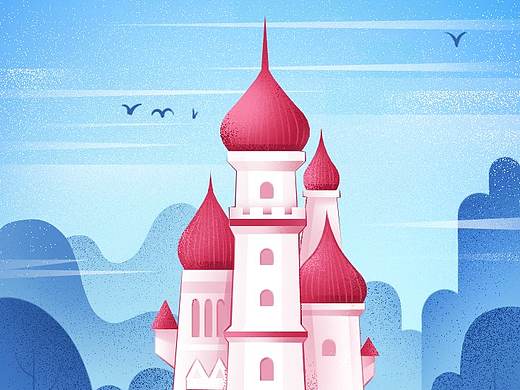 渐变肌理插画习作