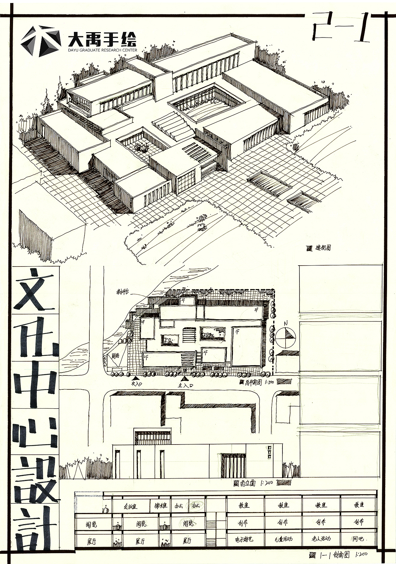 大禹手绘建筑快题作品欣赏（图ZMjE0MTgxNDA0） - 建筑设计 - 站酷设计师大禹手绘原创素材 - 站酷ZCOOL