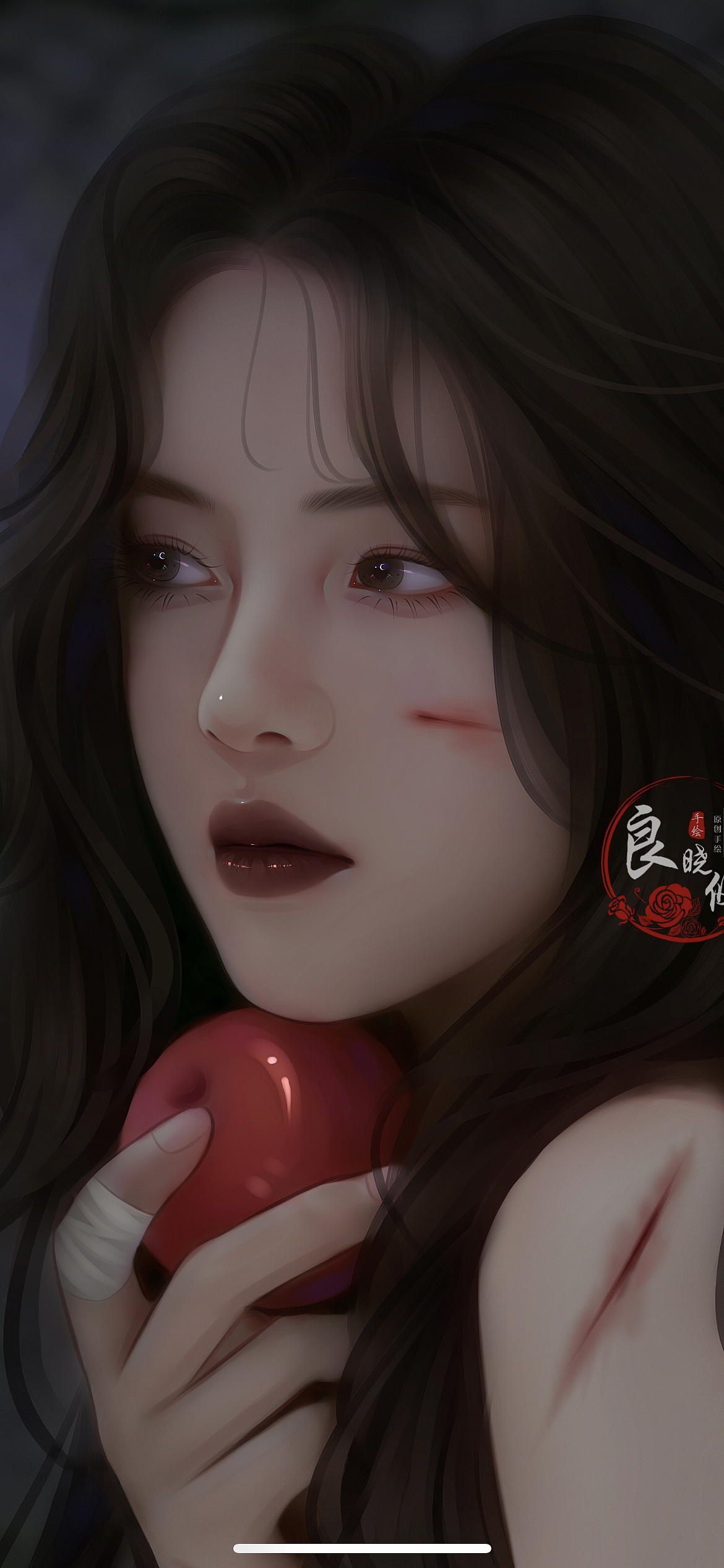 杨超越暗黑风格手绘|暗黑天使（图ZMjg0Njc2OTcy） - 艺术插画 - 站酷设计师良晓攸手绘原创素材 - 站酷ZCOOL