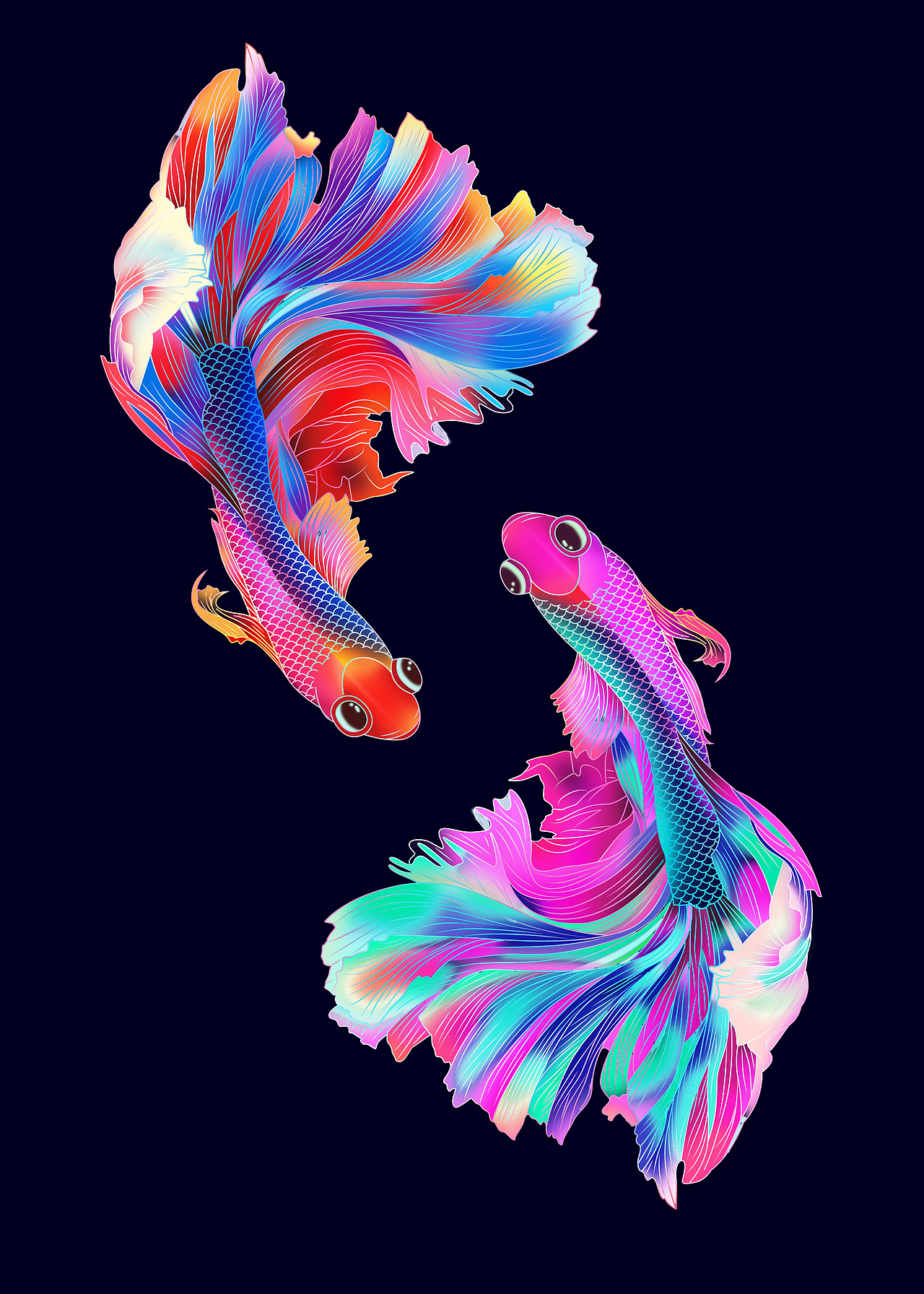 小习作之双鱼戏水