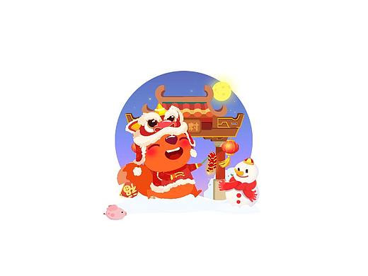 spine动效-新年主题loading动画