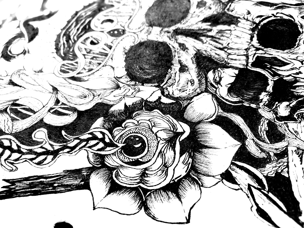 魔鬼骷髅头（图ZODU3MDUwNDg=） - 艺术插画 - 站酷设计师xue小小桃原创素材 - 站酷ZCOOL