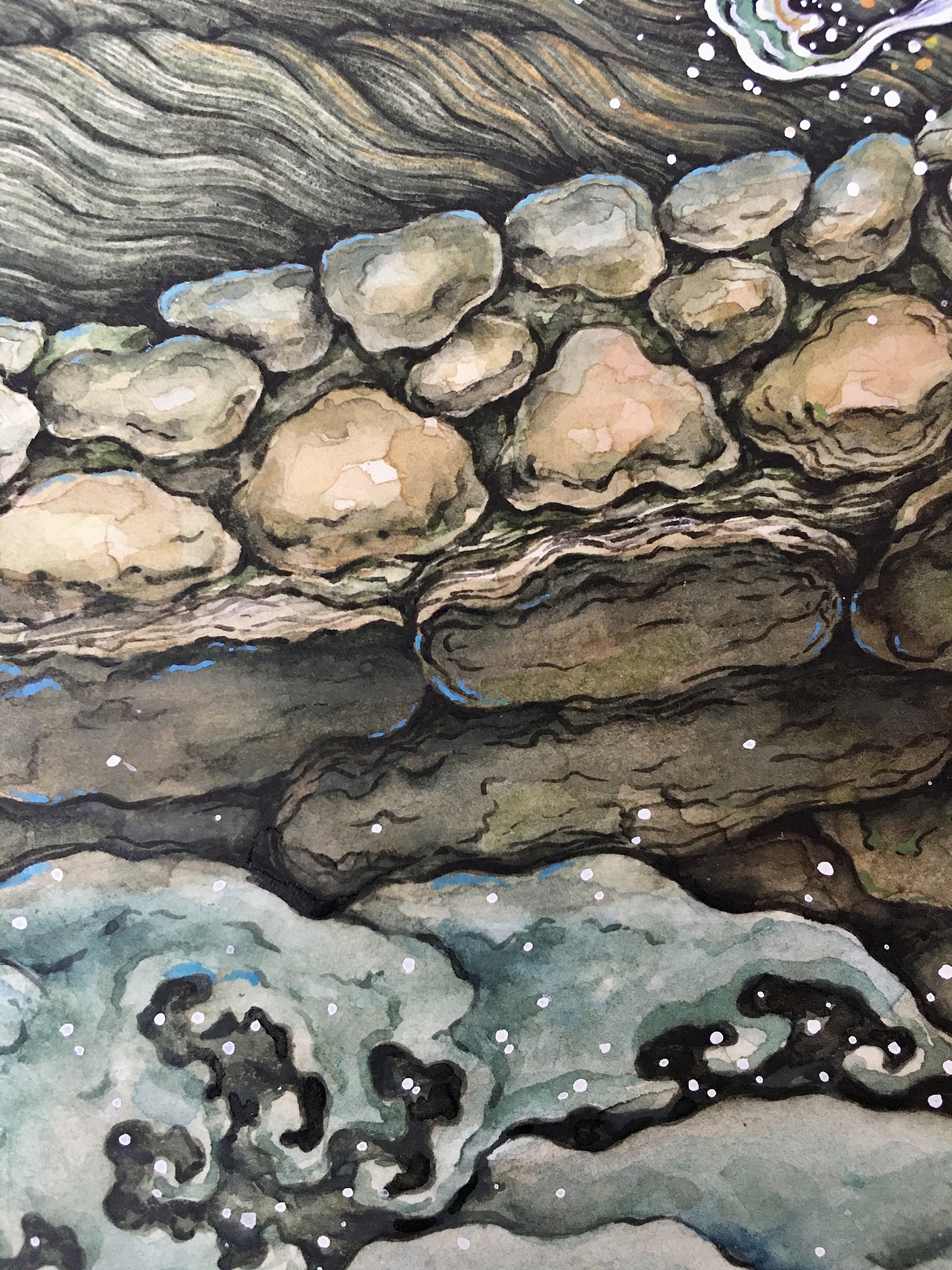 原创国风水彩插画～奈何桥