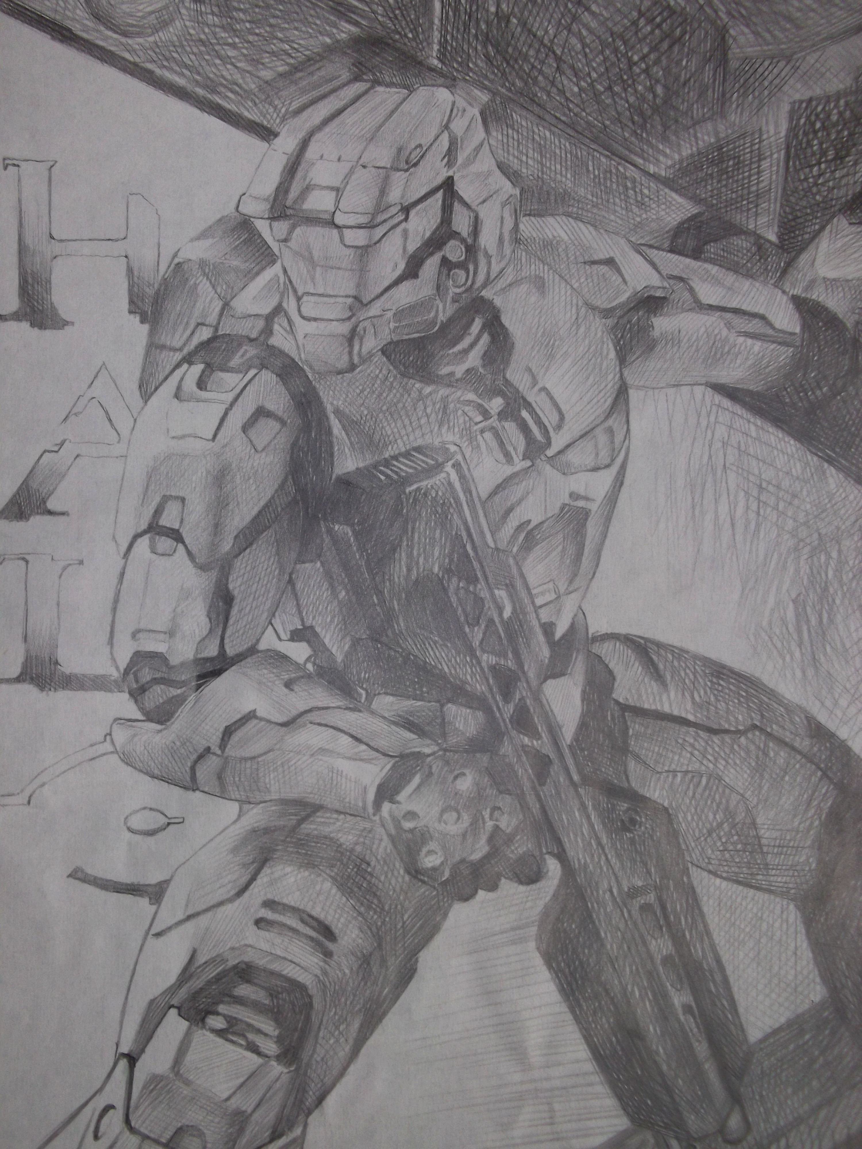 halo02(光环)游戏人物临摹|插画|商业插画|zjh116 - 原创作品