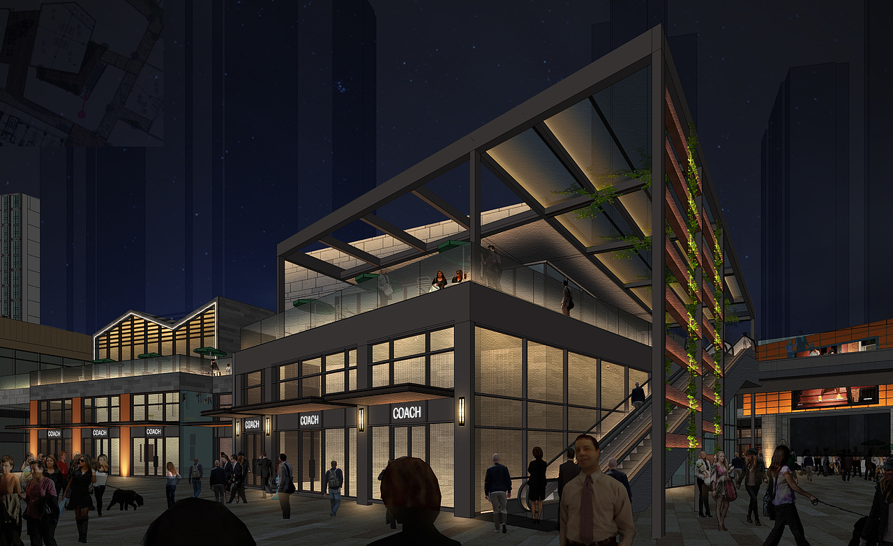 某商业综合体 夜景灯光设计（图ZMTE3ODk1MTU2） - 建筑设计 - 站酷设计师清汤寡水先桑原创素材 - 站酷ZCOOL