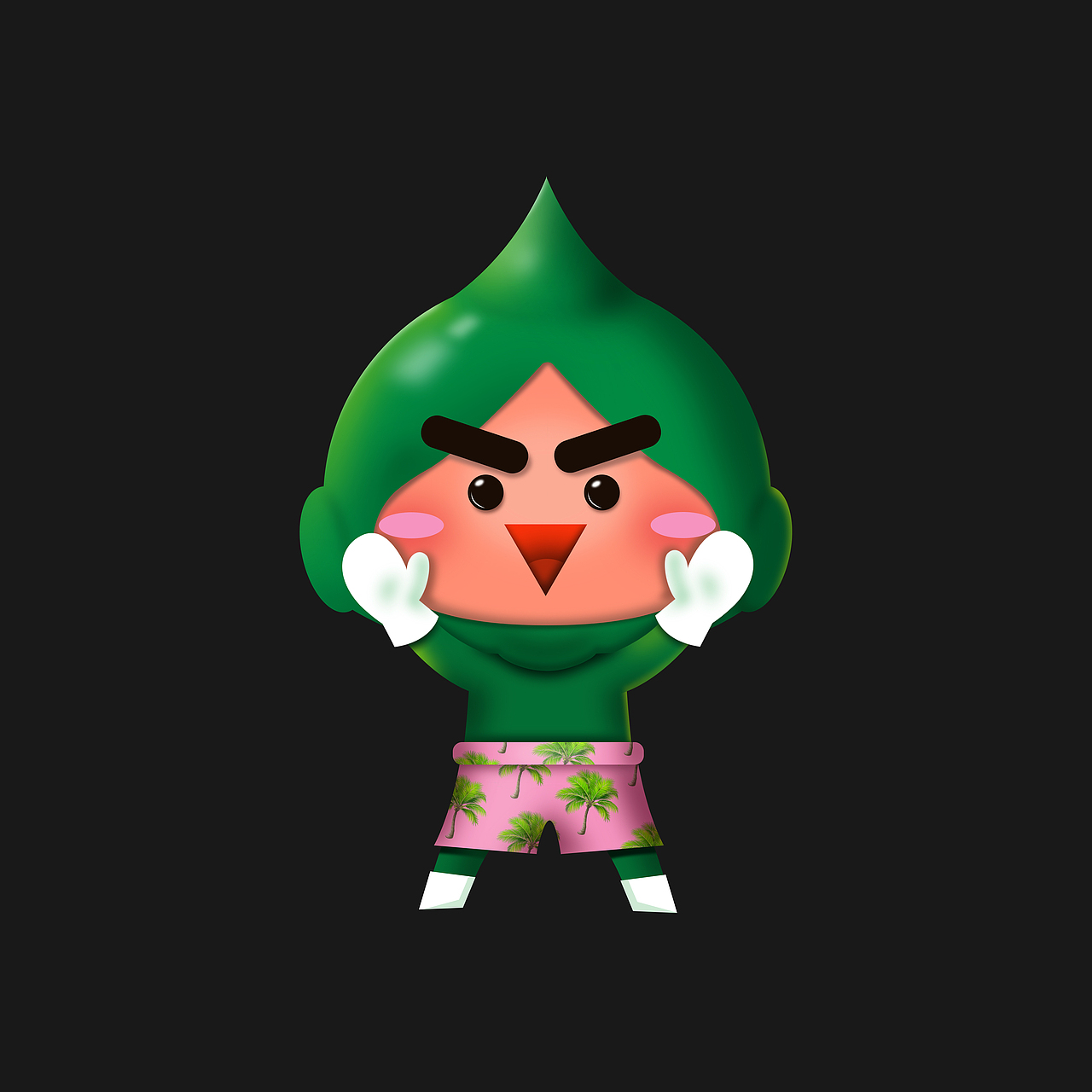 浓眉小眼大脑袋